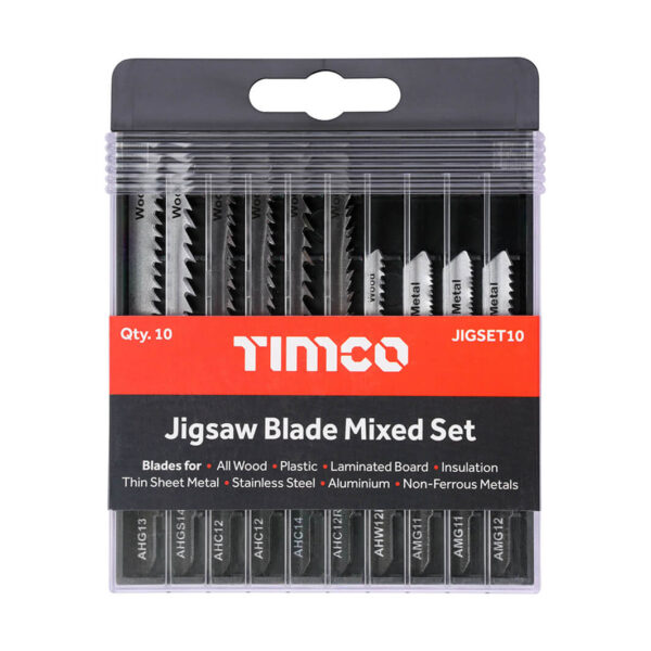 Mixed Jigsaw Blade Mixed Set - 10pcs (TIMCO)
