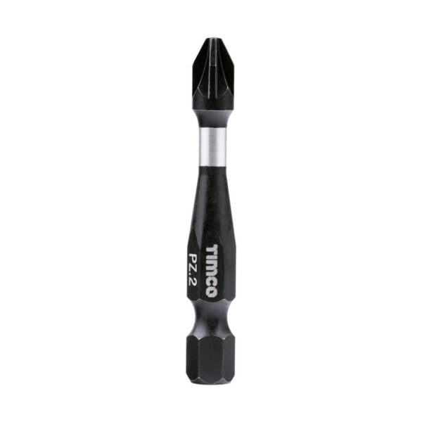 No.2 x 50mm Impact Pozi Driver Bits - Pack of 5 (TIMCO)